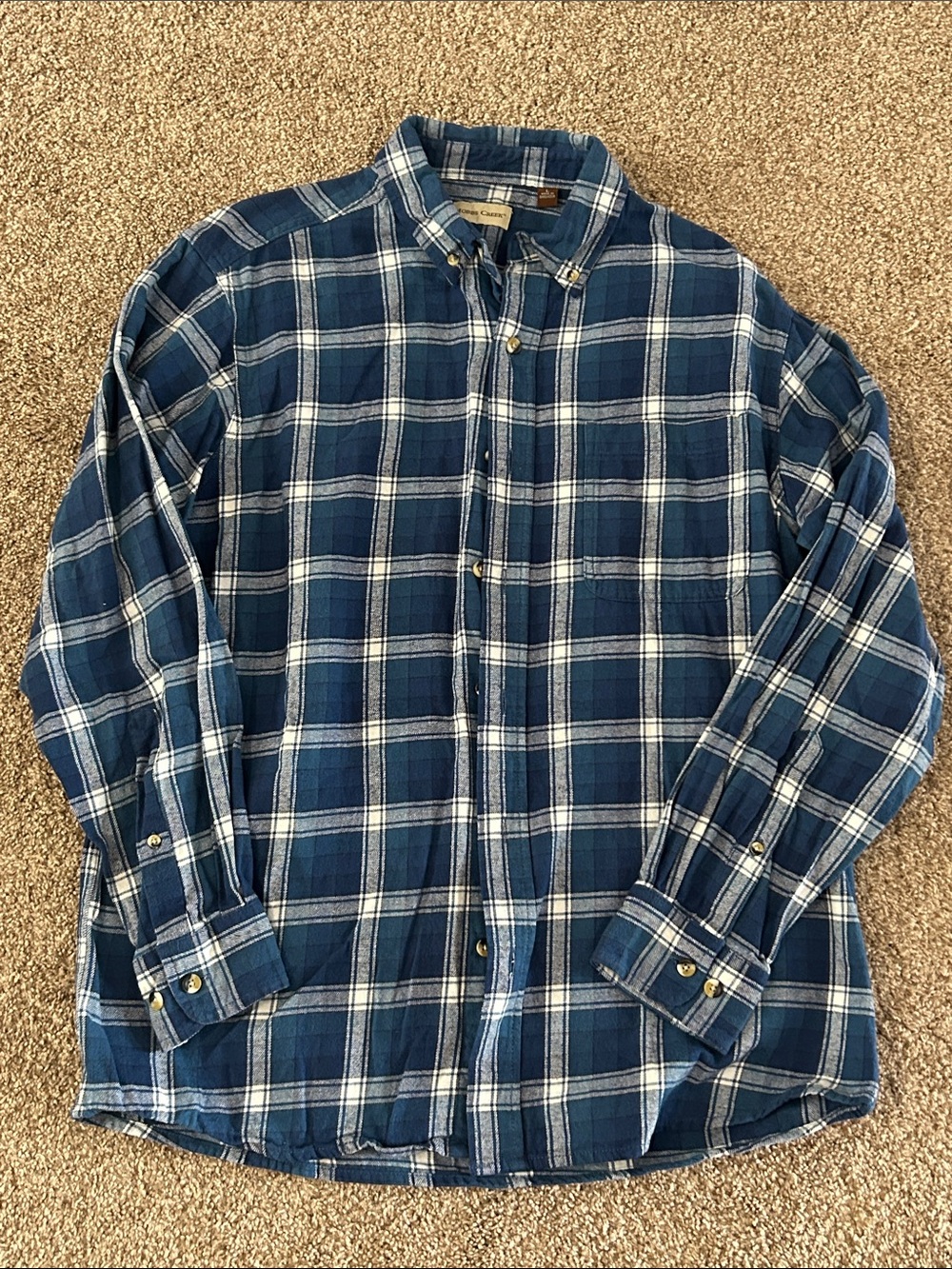 Men's Hobbs Creek Blue Plaid Button-Down Shirt
